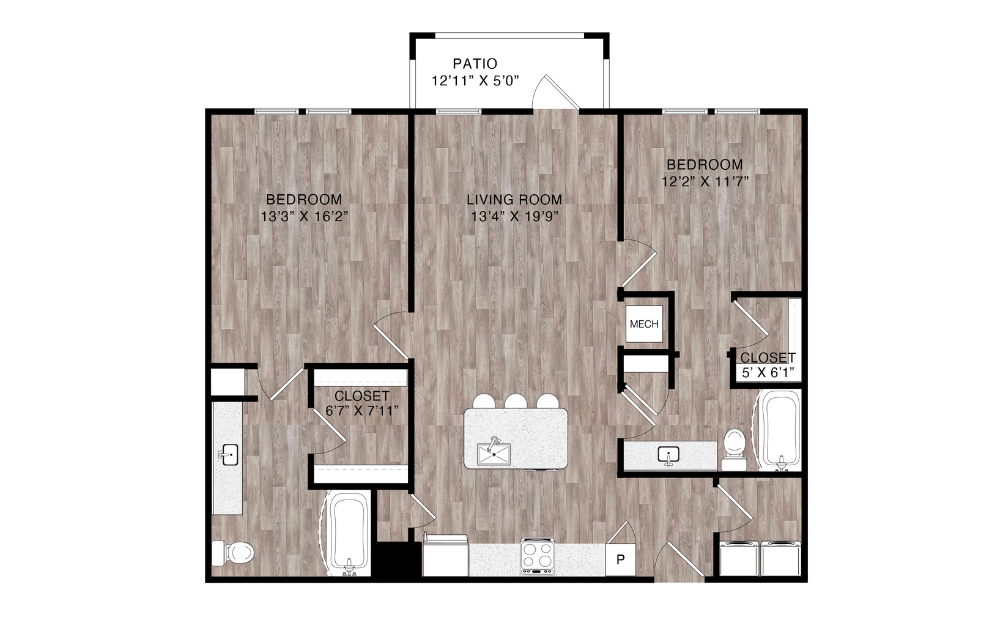 Abruzzo 2 bed 2 bath 1162 sqft
