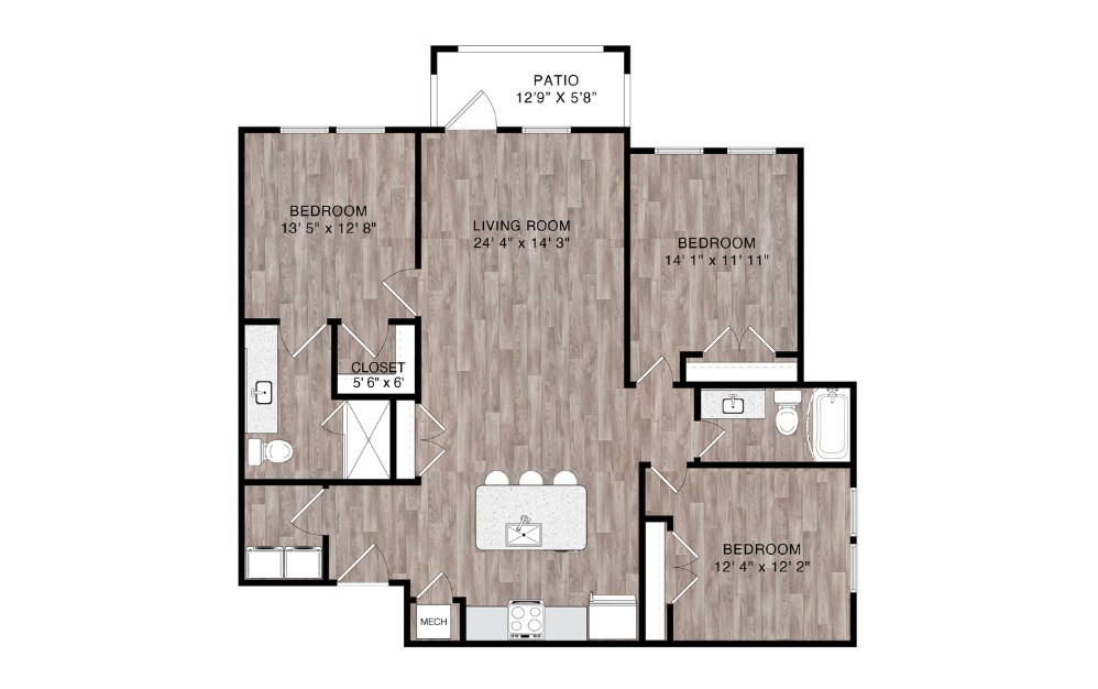 Calabria 3 bed 2 bath 1380 sqft
