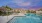 pool with sunset